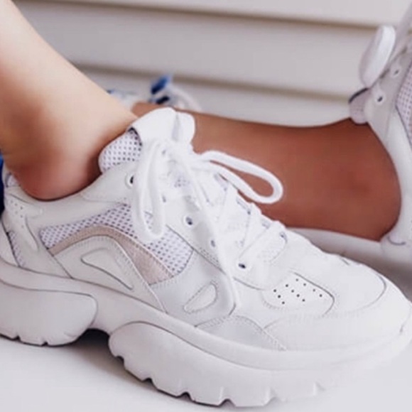 Maje mixed material chunky sneaker - Picture 3 of 3